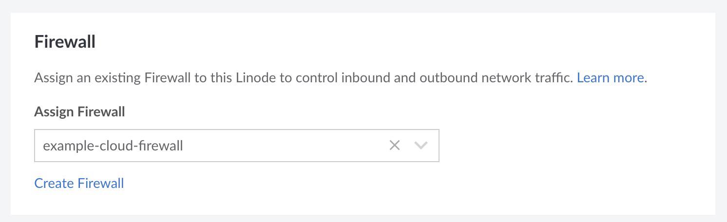 Screenshot of the Assign Cloud Firewall section